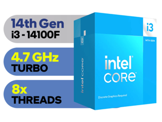 Slika Intel Core i3-14100F3.5GHz 12MB L3 LGA1700 BOXRaptor Lake,bez grafike