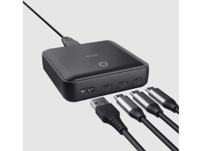 Trust Maxo 100W 4-port USBdesktop punjač, 3 USB-C porta,1 USB-A port