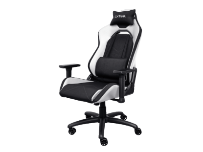 Trust GXT 714W gaming stolica RUYA, crno-bijela, udobna,podesiva, ergonomska, eko materijal