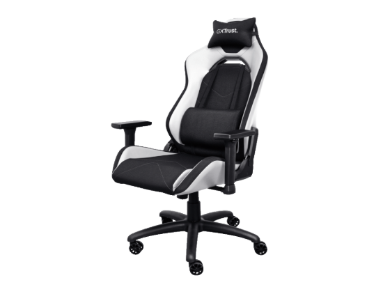 Trust GXT 714W gaming stolica RUYA, crno-bijela, udobna,podesiva, ergonomska, eko materijal
