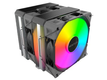 Montech NX600 ARGB CPU Cooler Black, Dual-tower, 120mm Height: 160mm