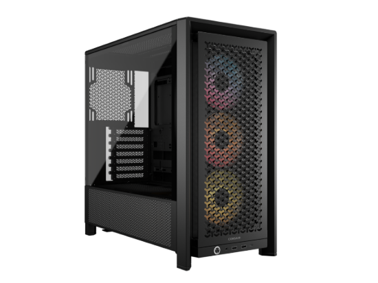 CORSAIR FRAME 4000D RS ARGB3xRS120 ARGB fans, 360mm rad170mm cooler, 430mm GPU, ATX, Black