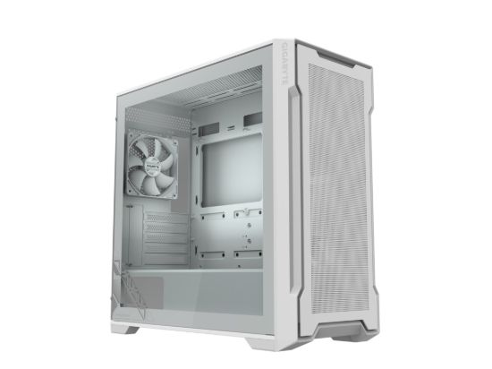 Gigabyte Case GB-C102GI C102 Glass, Mid Tower, White 2x 120mm Fans, mATX
