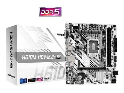 ASROCK MB H610M-HDV/M.2+ D5Intel H610;2xDDR5;VGA,HDMI,DPmicro ATX