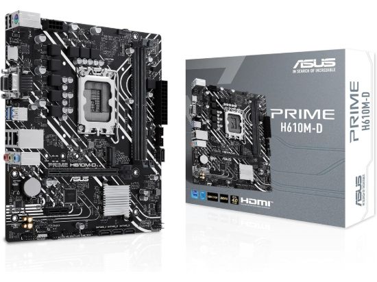 ASUS MB PRIME H610M-DLGA1700, 2x DDR5, 1x M.2,6xUSB1x VGA, 1x HDMI, mATX