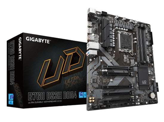 Gigabyte MB B760 DS3H DDR4LGA1700; 4xDDR4;2xM.2; 4xSATA;6xUSB; HDMI, DP; ATX