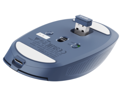 Trust OZAA compact wirelessmiš, 800-3200 dpi, optički,3 načina konekcije, punjiva baterija