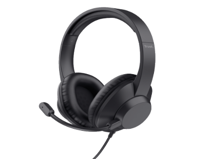 Trust Ayda MAX USB slušalice,over-head, žičane, USB-C,USB-A, stereo, crne