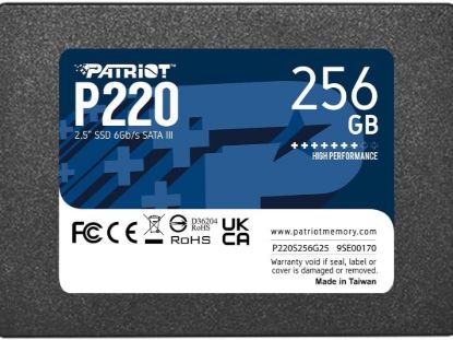 Patriot SSD 256GB 2.5", P220up to R/W: 550/490 MB/s