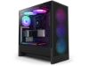 NZXT H5 Flow Black RGB mini-ITX, Micro-ATX, ATX, Mid-tower, 4x F120Q Fans