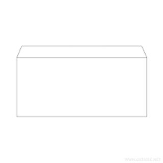 Slika Koverta Amerikan 11*23 strip Bijela bez prozora, 100gr, 25/1