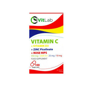 Slika VitLab Vitamin C + D3 + Cink + nar (100 kapsula)