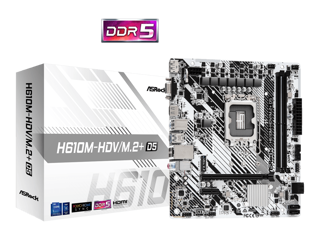 Slika ASROCK MB H610M-HDV/M.2+ D5Intel H610;2xDDR5;VGA,HDMI,DPmicro ATX