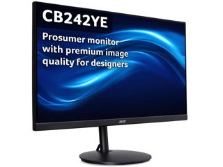 Slika Acer 24" CB242Y E FHD ZerF 1ms23.8"IPS,250cd,100Hz,HDMI,VGA,DP,Tilt/Sw/H A/Pivot 5 to 25VESA 100X1